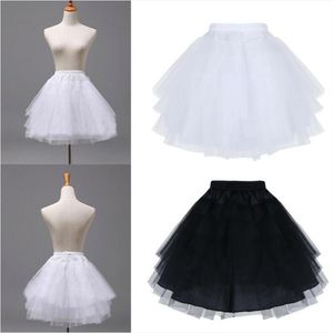 Petticoats nya barn petticoats för formell/blomma tjejklänning 3 lager hoopless kort crinoline små flickor/barn/barn underskirt