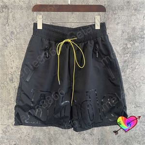 Mens Shorts Summer Black Men Women 1 Rhude Pill Zip Yellow Drawstring Big Graphic Loose Mesh Nylon Breeches Ilc3 N7r9