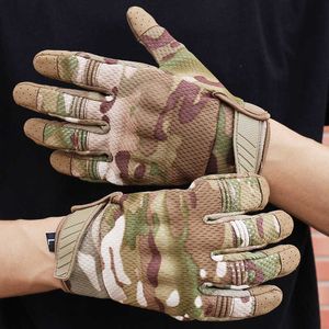 Sports Gloves Men Riding Gloves Cycling Bike Full Finger Motos Racing Gloves Antiskid Screen Touch Outdoor Sports Tactical Gloves Protect Gear P230516