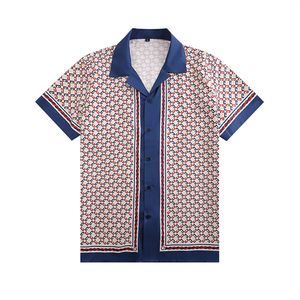 Camisa de grife masculino camisetas impressas camisa de boliche havaí camisas casuais florais homens magro vestido de manga curta havaiana camiseta m-3xl u2