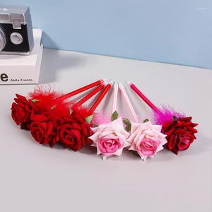 0.7 0.5mm Rose Flower Ballpoint Pens Simulation Mother Day Gift Pen School Office Stationary Writing Supplies Gifts