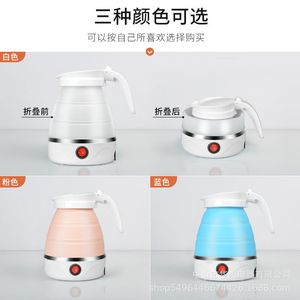 Tillverkarens vikbara silikon Electric Kettle Portable Small Travel Kettle Mini Infällbar elektrisk vattenkokare