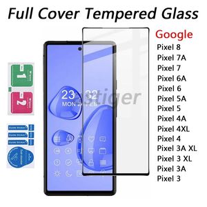 Vollständiger Displayschutz aus gehärtetem Glas für Google Pixel 8 7A 7 6A 5A 5 4A 4XL 4 3A XL 3 5G Schutzfolie 9H 0,33 mm 2,5D