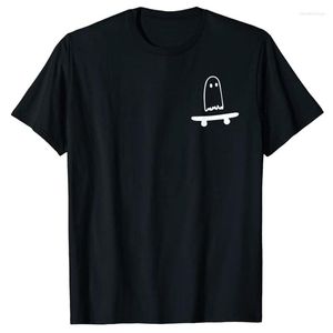 Herr t skjortor spöke skateboard lat halloween kostym rolig skateboard t-shirt grafisk tee toppar korta ärmblusar