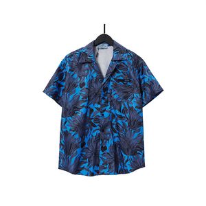 Tasarımcı Gömlek Erkek Düğmesi Gömlek Baskı Bowling Shirt Hawaii Çiçek Gündelik Gömlek Erkekler İnce Fit Kısa Kollu Elbise Hawaiian T-Shirt M-3XL U12