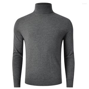 Camisolas masculinos masculinos de lã Merino de lã Merino Turtleneck Camiseta -camiseta -Man Winter Homem