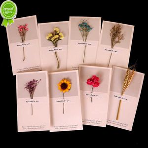 10 Pieces Set Dried Flowers Envelope Greeting Cards Wedding Invitations Handwritten Postcards Gift Cards Thank You Cards