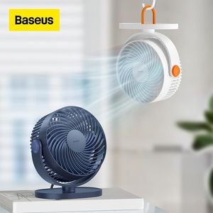 Fans Baseus Desktop-Ventilator, tragbarer Ventilator, verstellbarer Winkel für Büro, Kühlung, USB-Mini-Luftkühler, Sommer-Hängeventilator, Weiß, Haushalt