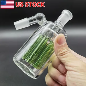 14 mm 45 ° Catcher Ash Prysznic Green 45 stopni Glass Hookah Water Filter