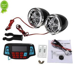 Ny motorcykelstudio Audio Sound System Stereo Speakers FM Radio MP3 Music Player Scooter ATV Remote Control Alarm Speaker Scooter