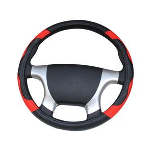 Steering Wheel Covers Truck Bus Car Cover Diameters For 36 38 40 42 45 47 50CM 7 Sizes To Choose Carbon Fiber Black Red DynamicSteering