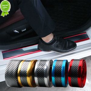 New Car Door Sill Protector Stickers Anti Scratch Strip Carbon Fiber Car Threshold Protection Bumper Film Sticker Car Styling