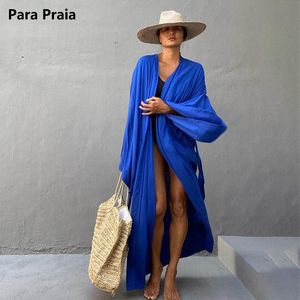 Купальники Para Praia, однотонные хлопковые накидки на бикини, пляжная одежда, кимоно, пляжный халат, длинное платье макси, саронг, женский свободный кардиган, купальник, чехлы