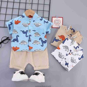 Children's 0-3 Year Old Boys' Short Sleeve 2-piece Set Cross Border Foreign Trade Beach Shirt Spot New Summer Style