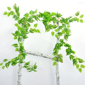 Декоративные цветы 1.8 м прочная скиндапсус aureus indoor Outdoor Garden Artificial Vine Decor