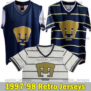 UNAM Mexiko DANI ALVES Soccer Jerseys LIGA MX FC Retro 1997 1998 classic camiseta home away football shirts 97 98 Vintage blue white Men Uniforms