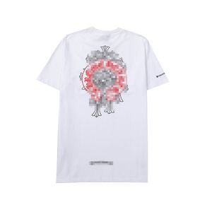 C H Scroll Herz Kreuz Druck T-Shirts Modemarke Baumwolle Kurzarm T-Shirt für Männer und Frauen