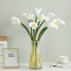 Dekorative Blumen, Calla-Design, PU, kurviges Blütenblatt, Bonsai-Kunstblume, Fake für Zuhause, Wohnzimmer, Esstisch, Dekoration