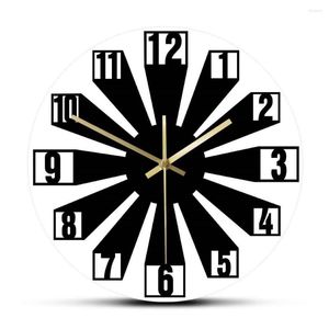 壁時計北欧ファッションアンティークデザインアクリルクロックモダンミニマリスト3D効果アラビア数字Quartzミュートハンギングウォッチ