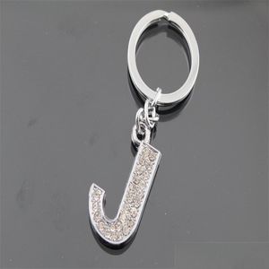 Key Rings Fashion New Crystal Rhinestone Alphabet Keyring Initial Letter Ring Chain Uni Keychain 26 Letters 1387 Q2 Drop Delivery Jew Otgdi