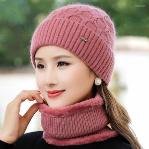 Beanies Beanie/Skull Caps Women Winter Hat Outdoor Keep Warm Mom Cap Add Fur Lined Beanie Hats For Casual Thick Knitted Oliv22