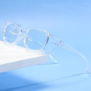 Sunglasses Frames Transparent Blue Light Glasses Women Men Summer Spring Anti-Pollen Goggles UV400 Protection Clear Frame Side Shield