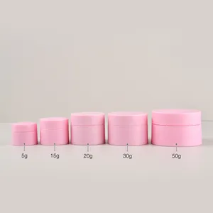 Empty Cosmetic Cream Jars with Lids | 15g 20g 30g 50g PP Bottles in Black, Blue, Pink, and White JXW566