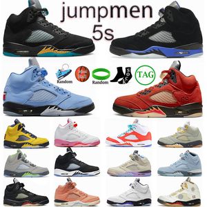 Scarpe da basket 5 5s Uomo Dark On Mars Concord Racer Blue Raging Blue Aqua Unc Sail Green Bean Oreo Scarpe da ginnastica da uomo Sport Sneakers Big Size