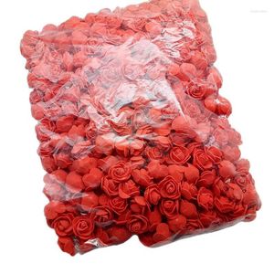 Flores decorativas 500pcs Mini PE Foam Rose Flower 3cm Cabeça Artificial Artificial Festem Festivos de Casamento Diy Decoração de Casa