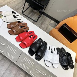 Calfskin Mules Slidesデザイナーレザーレザーラバサンダルファッションサマービーチパリスリッパレディフラットスライドサイズ35-45