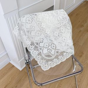 Tabela de mesa France Cream renda de renda oca Holloth Tolera retro bordada com a capa quadrada de flores em casa Decoração têxtil