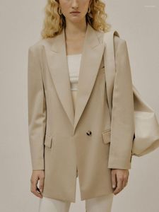 Kvinnors kostymer Kvinnors pendlare Single Button Blazer Coat Office Wear Simple Ladies Autumn and Winter Jacket Topps Korean Style