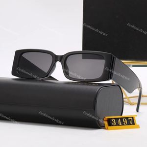Мужские солнцезащитные очки дизайнеры дизайнерские солнцезащитные очки парижские бренды Mens дизайнерские очки маленькие рамы прямоугольные очки классические ретро -алфавитные солнцезащитные очки с корпусом 3497