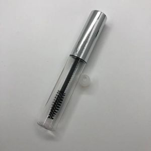 10 ml tom mascara flaskbehållarrör med ögonfransstav borste runda ögonfransflaskor petg klara tomma mascara packning flaskor grossist