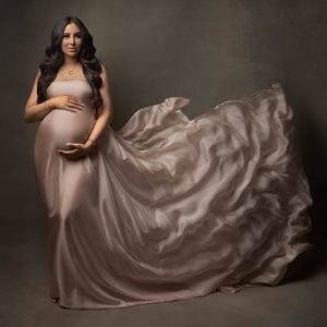 Umstandskleider Umstandskleid aus Seidenstoff, Pografie-Requisiten, Tossing-Stoff, Schwangerschafts-Po-Requisiten, glänzend, glänzend, Wickelkleid, Fancy Pregnant 230516