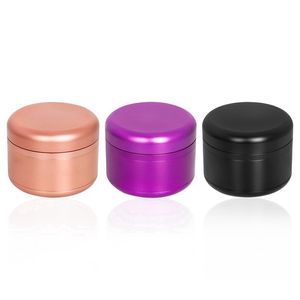 Smoking Colorful Smooth Surface Aluminium Alloy 63MM Dry Herb Tobacco Grind Spice Miller Grinder Crusher Grinding Chopped Hand Muller Cigarette Cigar Holder DHL