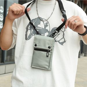 50pcs DHL Celll Phone Pouches Borsa a tracolla in nylon impermeabile multiuso piccole borse per uomo e donna