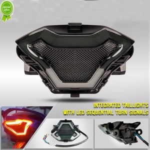 Nuovo fanale posteriore universale per fanale posteriore per moto con indicatori di direzione a LED Fanale posteriore per freno parafango Fanale posteriore per motocicletta Indicatore di direzione rosso