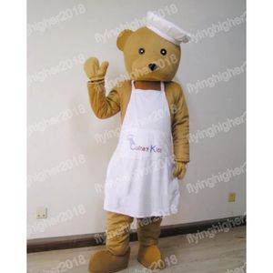 Halloween Cook Bear Mascot Costume Anpassa Cartoon Anime Theme Character Xmas Outdoor Party Outfit unisex Party Dress Suits