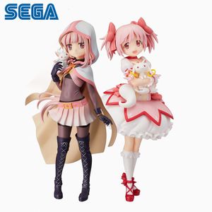 Anime manga qwiooe original genuíno madoka magica 24 cm madoka kaname 20cm tamaki iroha pvc figura modelo de boneca brinquedos para menina 230515