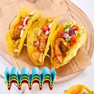 Maty stołowe 1PC Taco uchwyty Meksykańskie pizzę szelf bułki burrito chips z korpusem stojak na tackę do tacki na stojaki naleśnikowe tortilla