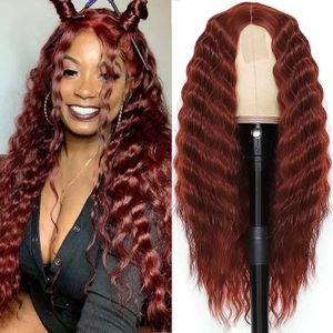 Lace Wigs fashion 26 inch multi-color lace front edge synthetic blended wavy wigs for women free shipping