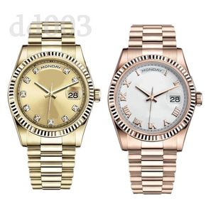 Data dnia Watch Prezydencki Zdr Perfect Designer Watches 41 mm Montre de Luxe Pełny stal nierdzewna automatyczna zegarek na rękę