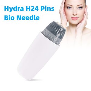 Portable Hydra H24 Pins Bio Needle Adjustable 0-1.5mm Needle Size Disposable Bottle Microneedling Derma Roller Beauty Tools Skin Care Microneedle Treatment