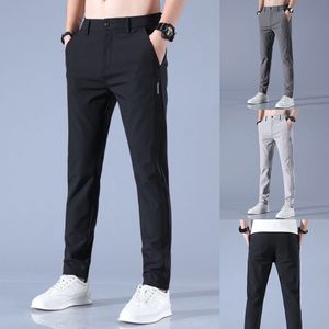 Herren-Hosen, Herren-Golfhose, schnell trocknend, lang, bequem, Freizeithose mit Taschen, Stretch, Relax-Fit-Hose, atmungsaktiv, Reißverschluss-Design, 230516