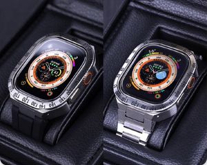 Премиум 316L Корпус из нержавеющей стали + силиконовый ремешок AP Mod Set для Apple Watch Ultra 49 мм