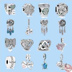 925 Sterling Silber Charms für die Schmuckherstellung für Pandora Dangle Charm Damen Perlen Hochwertiger Schmuck Geschenk Großhandel Infinity Hearts amp