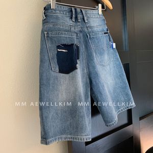 Kvinnors shorts adersfel sommarpar designkänsla små cykelbyxor denim män och s 230515