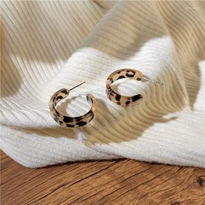 Hoop Earrings & Huggie Vintage Leopard Print Korean INS Geometric Resin 2023 Fashion Jewelry Women Creative GiftsHoop Mill22