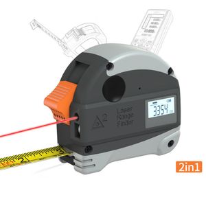 Bandåtgärder Laserband måtte RangeFinder 5M Tape Ruler Infrared High Precision Intelligent Electronic Ruler Building Distance Meter 230516